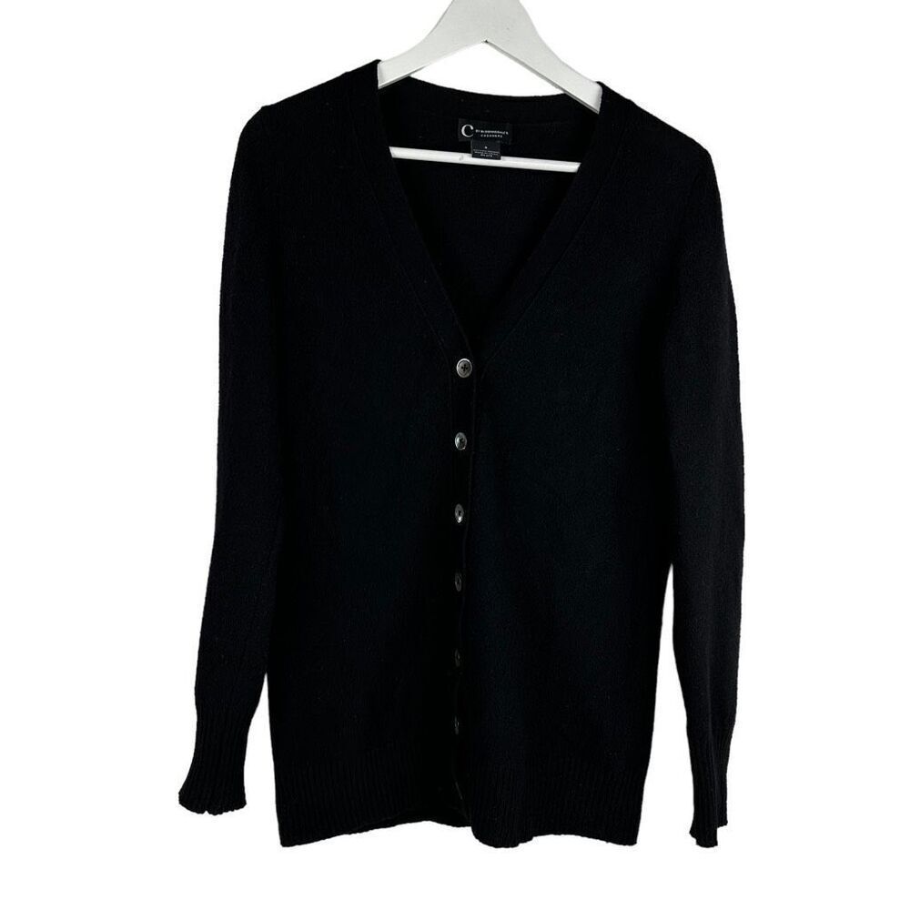 C by Bloomingdale’s Black Cashmere Cardigan size Small